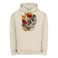 Pigment French Oak skull kinda emotionless kinda emotional Urban Hoodie - FaDigitalArtStudio