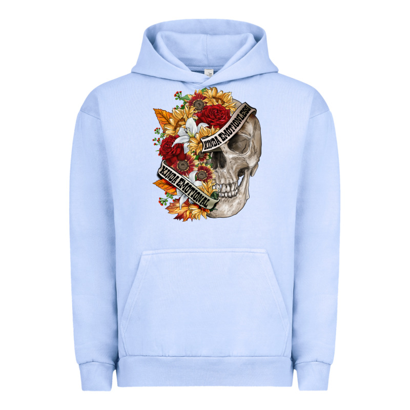 Skull Kinda Emotionless Kinda Emotional Urban Hoodie by FaDigitalArtStudio | Teevron