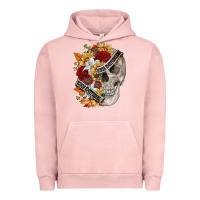 Pigment Salmon skull kinda emotionless kinda emotional Urban Hoodie - FaDigitalArtStudio
