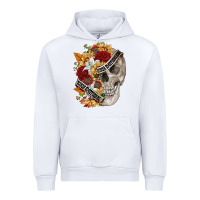 White skull kinda emotionless kinda emotional Urban Hoodie - FaDigitalArtStudio