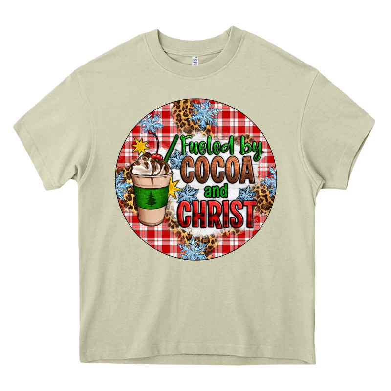 Christmas Fueled By Cocoa And Christ Ornament Heavy Core Tee by Artiststas | Teevron