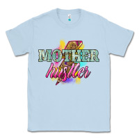 Dusty Blue mother hustler lightning bolt Classic Tee - NancyCooperArtShop