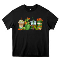 Black cactus coffee cups Heavy Core Tee - AdoDesignShop