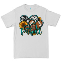 Dove Grey football hearts Premium Tee - Jasminsmagicworld