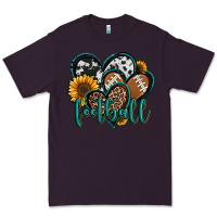 Plum football hearts Premium Tee - Jasminsmagicworld