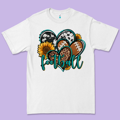 Football Hearts Premium Tee Designed By Jasminsmagicworld