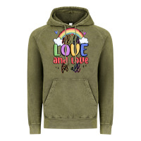 Vintage Olive all for love and love for all Vintage Hoodie - MaliasSmallBusiness