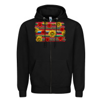 Black Mexico Brushstroke Zipper Hoodie - texasbilliewilder