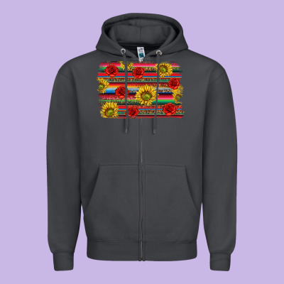 Mexico Brushstroke Zipper Hoodie Designed By Texasbilliewilder