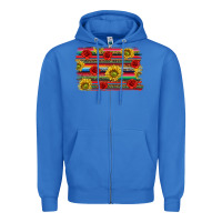 True Royal Mexico Brushstroke Zipper Hoodie - texasbilliewilder