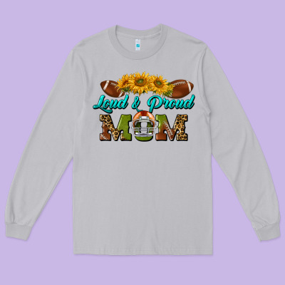 Western Loud And Proud Mom Long Sleeve Tee Designed By Bundleandbundleshop