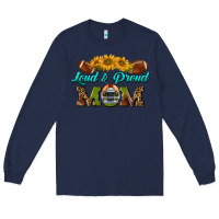 Navy Western Loud And Proud Mom Long Sleeve Tee - BundleAndBundleShop