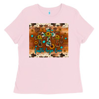 Bubblegum Pink faith hope love cross Ladies Tee - JahusDesignShop