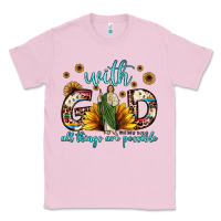 Bubblegum Pink with god all things are possible matthew 19 26 Classic Tee - JahusDesignShop