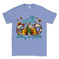 Colony Blue with god all things are possible matthew 19 26 Classic Tee - JahusDesignShop