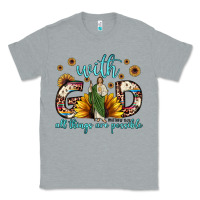 Heather Grey with god all things are possible matthew 19 26 Classic Tee - JahusDesignShop