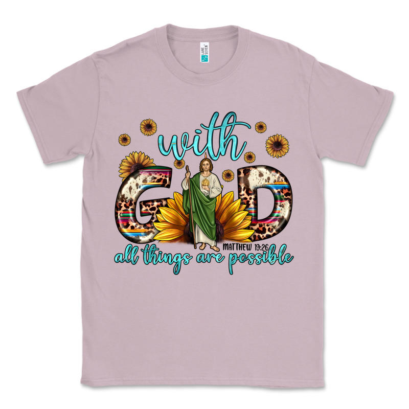 With God All Things Are Possible Matthew 19 26 Classic Tee by JahusDesignShop | Teevron