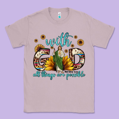 With God All Things Are Possible Matthew 19 26 Classic Tee Designed By Jahusdesignshop