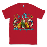 Red with god all things are possible matthew 19 26 Classic Tee - JahusDesignShop