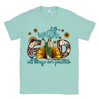 Seafoam with god all things are possible matthew 19 26 Classic Tee - JahusDesignShop