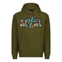 Army Green mom cross Premium Hoodie - JahusDesignShop