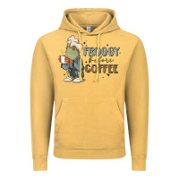 Vintage Mustard froggy before coffee Vintage Hoodie - MaliasSmallBusiness