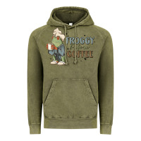 Vintage Olive froggy before coffee Vintage Hoodie - MaliasSmallBusiness
