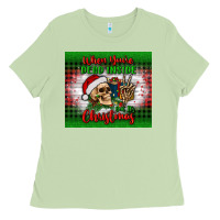 When You’re Dead Inside But It's Christmas Tumbler Ladies Tee | Teevron