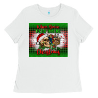 White when you’re dead inside but it's christmas tumbler Ladies Tee - BundleAndBundleShop