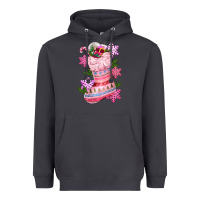 Smoke pink christmas socks Heavyweight Hoodie - CowGirlArtShop