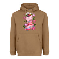 Toasted Coconut pink christmas socks Heavyweight Hoodie - CowGirlArtShop