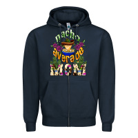 Navy Nacho average Mom Zipper Hoodie - NancyCooperArtShop
