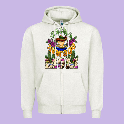 Nacho Average Mom Zipper Hoodie Designed By Nancycooperartshop