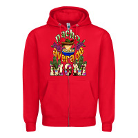 Red Nacho average Mom Zipper Hoodie - NancyCooperArtShop