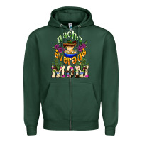 Sports Green Nacho average Mom Zipper Hoodie - NancyCooperArtShop