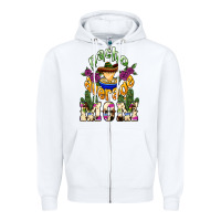 White Nacho average Mom Zipper Hoodie - NancyCooperArtShop