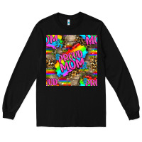 Black Pride LGBTQ+ Proud Mom With Leoapard Patterns Long Sleeve Tee - BundleAndBundleShop
