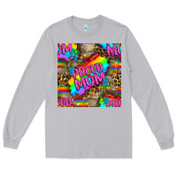 Moon Dust Pride LGBTQ+ Proud Mom With Leoapard Patterns Long Sleeve Tee - BundleAndBundleShop