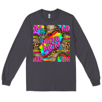Smoke Pride LGBTQ+ Proud Mom With Leoapard Patterns Long Sleeve Tee - BundleAndBundleShop