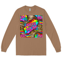 Toasted Coconut Pride LGBTQ+ Proud Mom With Leoapard Patterns Long Sleeve Tee - BundleAndBundleShop