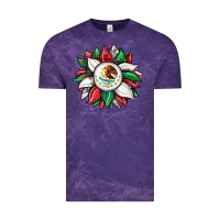 Cloud Purple Christmas sunflower Mexican flag Vintage Tee - JahusDesignShop
