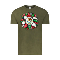 Vintage Olive Christmas sunflower Mexican flag Vintage Tee - JahusDesignShop