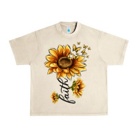 Sandshell faith sunflower Urban Heavy Tee - MaliasSmallBusiness