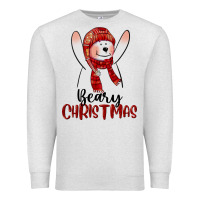 Oatmeal Heather beary christmas Premium Sweatshirt - CowGirlArtShop