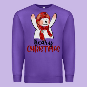 Beary Christmas Premium Sweatshirt Designed By Cowgirlartshop