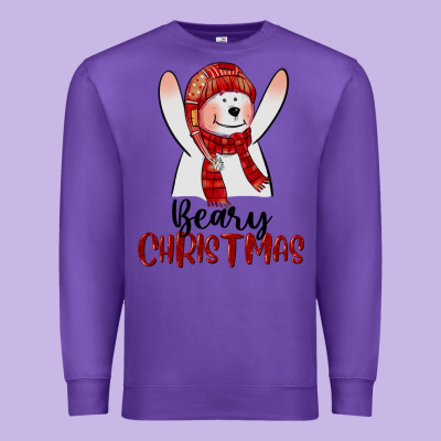 Beary Christmas Premium Sweatshirt Designed By Cowgirlartshop