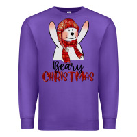 Purple beary christmas Premium Sweatshirt - CowGirlArtShop