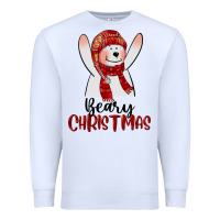 White beary christmas Premium Sweatshirt - CowGirlArtShop