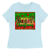 Baby Blue merry christmas tumbler Ladies Tee - BundleAndBundleShop