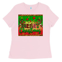 Bubblegum Pink merry christmas tumbler Ladies Tee - BundleAndBundleShop